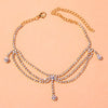 Image of Women's Trendy Rhinestone Multi-layer Anklet Shopping