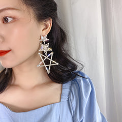 Women's Fashion New Pentagram Earrings