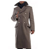 Image of Men's Contrast Collar Woolen Long Coat Shopping