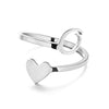 Image of Simple Letter Three-dimensional Loving Heart With Opening Adjustable Ring Shopping