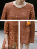 Image of Cotton Linen Embroidered Literary Travel Wind Sleeve Swing Dress Women Shopping