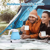 Image of Foldable Electric Kettle, Camping Kettle, Mini Travel Kettle, Silicone Electric Water Boiler, Tea, Coffee Kettle, Collapsible Kettle With Separable Power Cord For Outdoor Hiking Camping, Blue Shopping