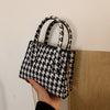 Image of Handbags Houndstooth Chain Trendy One-shoulder Messenger Bag Shopping