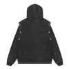 Image of Worn Looking Washed-out Hooded Pullover Male Shopping