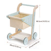 Image of ROBOTIME Baby Wooden Shopping Cart Toy For Toddler Kids Wooden Baby Push Walker Toy Push Toy For Babies Learning To Walk For Toddler Kids Boys Girls 10 Month Shopping