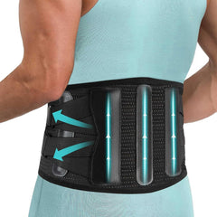 Back Brace For Lower Back Pain Relief, Lumbar Support Belt For Men And Women With 5 Lumbar Pads L Shopping