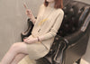 Image of Mid-length Feather Letter Long Sleeve Loose-fitting Women's Knitwear Sweater Shopping