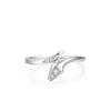 Image of Sterling Silver Snake Ring Female Stackable Band Ring Shopping