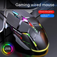 Wired Mouse 6D Colorful Dazzling E-sports Games Office Mute Luminous Mouse Shopping