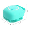 Image of Pet Dog Shampoo Massager Brush Cat Massage Comb Grooming Scrubber Shower Brush For Bathing Short Hair Soft Silicone Brushes Shopping