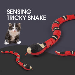 Smart Sensing Interactive Cat Toys Automatic Eletronic Snake Cat Teasering Play USB Rechargeable Kitten Toys For Cats Dogs Pet Shopping