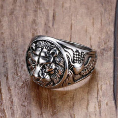 Domineering Lion's Head Ring Style Steel Titanium Shopping