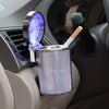 Image of Car Ashtray With LED Light RGB Ambient Light Cigarette Cigar Ash Tray Container Trash Can Portable Ashtray Auto Accessories Shopping