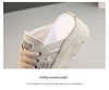 Image of Summer Hollow-out Platform Plus Size Height Increasing Insole Woven Casual Shoes Shopping