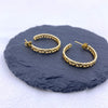 Image of Women's Fashion Retro Gold-plated Woven Twisted C-shaped Ear Ring Shopping