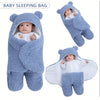 Image of Winter Baby Sleeping Bag Bear Nap Printed Sleeping Bag, Suitable For Babies Aged 0-10 Months, Soft Nap Mat With Removable Pillow Shopping