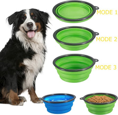 350 And 1000ML Dog Bowls Folding Silicone Puppy Food Container Portable Cat Water Feeder For Travel Walking Pet Supplies Shopping