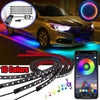 Image of Auto LED RGB Interior Atmosphere Strip Light Decorative Foot Lamp With USB Wireless Remote Music Control Multiple Modes For Car Shopping