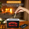 Image of Flame Humidifier Essential Oil Diffuser With Fireplace Light For Bedroom, Fireplace Simulation Humidifier, Super Quiet 270ml Cool Mist Humidifiers Waterless Auto Shut-Off For Home Office Decor Shopping