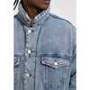 Image of Washed And Worn Mixed Cotton Loose Thickened Denim Jacket Shopping