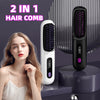 Image of 2 In 1 Straight Hair Comb Wireless Hair Straightener Brush Hair Fast Heating Portable Hot Curler USB Charging Shopping111