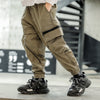 Image of Drawstring Zipper Children's Casual Pants Shopping