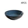 Image of Creative Ceramic Plate Kiln Change Blue Bowl Shopping