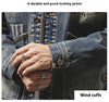 Image of American Retro Embroidered Denim Coat Men's Jacket Shopping