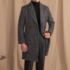 Image of Wool Double Breasted Houndstooth Coat Mid-length Coat Shopping