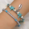 Image of Beach Anklet Sea Turtle Pendant Starfish Turquoise Anklet Shopping