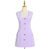 Image of Elegant Light Purple Button Detachable Jacket Shopping