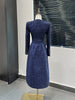 Image of French Tweed Woven Temperament Socialite Dress Shopping