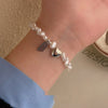 Image of Women's Fashion Temperament Pearl Heart Bracelet Shopping