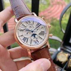 7-pin Men's Automatic Domineering Fashion Leather Form Bridge Business Casual Watch