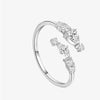 Image of 999 Sterling Silver Diamond Simple Bracelet Ring For Women Shopping