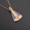 Image of Fashionable Golden Hollow Copper-plated Gold Inlaid Zircon Lace Pendant Religious Necklace Ornament Accessories Shopping