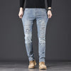 Image of High-end Blue With Holes Jeans For Men Shopping