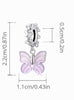 Image of Glass Butterfly Accessories S925 Sterling Silver Pendant Shopping