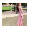 Image of Fragmented Chiffon Dress Women's Swinging Neck Waist Shopping