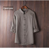 Image of Men's Linen Vintage Plus Size Shirt Shopping