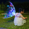 Image of Girls Electrical Butterfly Wings With Lights Glowing Shiny Dress Up Moving Fairy Wings For Birthday Wedding Christmas Halloween Shopping