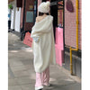 Image of Hooded Fur Cardigan Coat Women's Spring Clothes, Thick Gentle Long Knitted Coat Handmade Clothing Hand Knit Outfit Of The Day Shopping