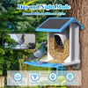 Image of Smart Bird Feeder With Camera,Solar-Powered WiFi 4MP Live Camera,AI Identify Bird Species Auto Capture Garden Bird Watching&Motion Detection,Ideal Gift For Bird Lovers,Blue Shopping