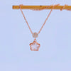 Image of Niche Irregular Gravel Unique Cut Crystal Cherry Blossom Temperament Peach Blossom Pendant Clavicle Necklace Shopping