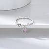 Image of S925 Sterling Silver Fashion Elegant Heart Ring Shopping