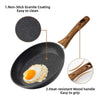 Image of Frying Pan Set 3-Piece Nonstick Saucepan Woks Cookware Set,Heat-Resistant Ergonomic Wood Effect Bakelite Handle Design,PFOA Free Shopping