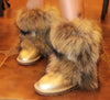 Image of Women's Winter Mid-calf Fox Fur Snow Boots Shopping