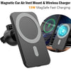 Image of Magnetic Wireless Chargers Car Air Vent Stand Phone Holder Mini QI Fast Charging Station For Phone Shopping