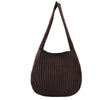 Image of Retro Underarm Single Shoulder Woven Student Handbag Shopping