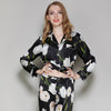 Image of Spring And Autumn Silk Long-Sleeve Home Suit Two-piece Shopping